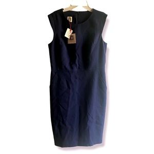 Anne Klein Navy Blue Sheath Dress Size 6